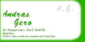 andras gero business card